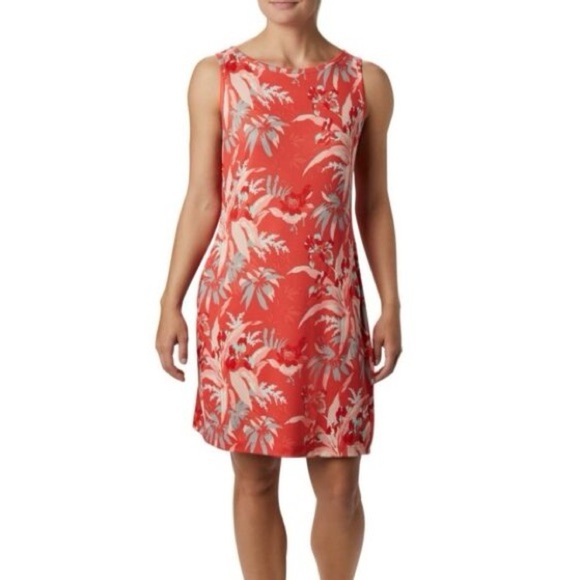 Columbia Dresses & Skirts - Columbia Orange Pink dress outdoor fishing  Midi UPF 50 coverup​